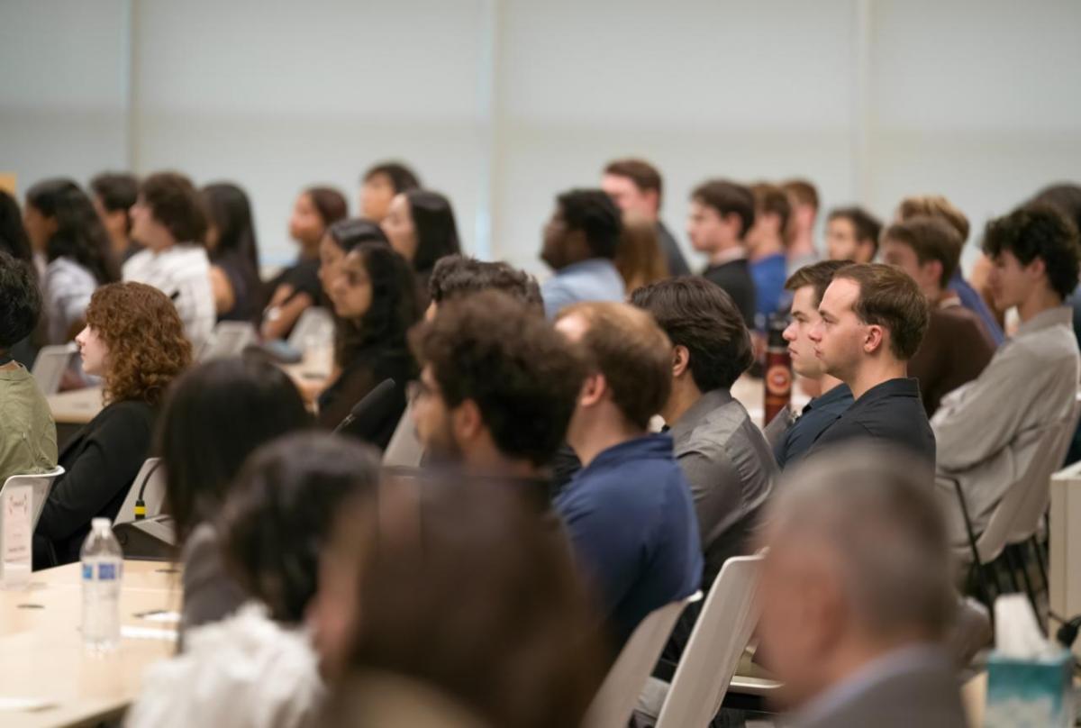 CACI’s 2025 intern cohort convenes at headquarters to celebrate National Intern Day. " "