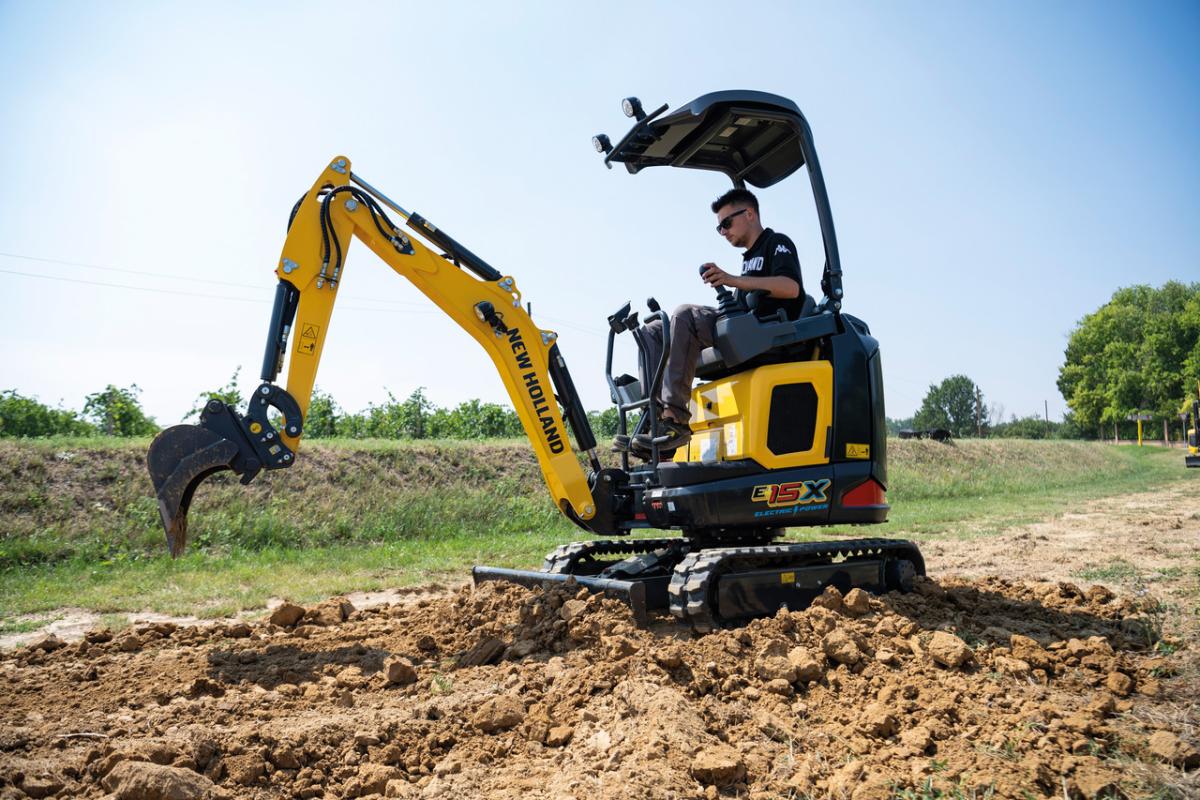 A yellow piece of agricultural equipment 