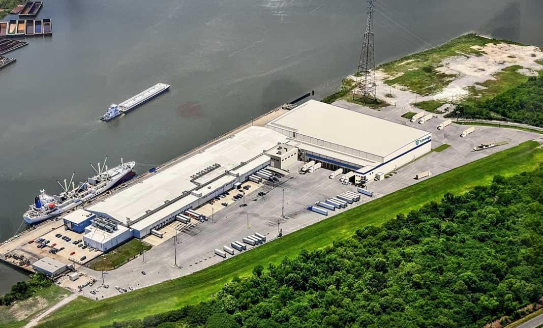 Port with ships docking