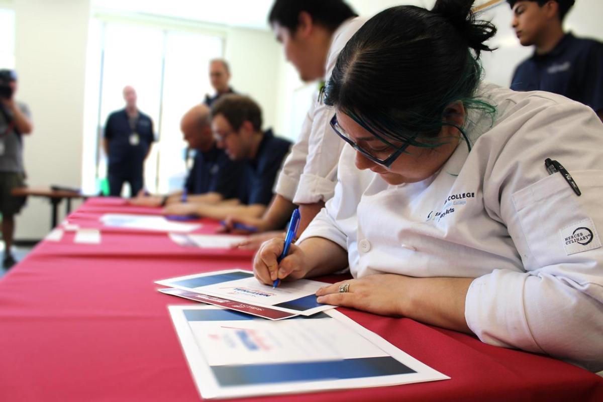 The SkillsUSA National Signing Day at St. Paul College in St. Paul, Minnesota, set out to generate some of the same excitement for collegiate athletes when they sign their letter of intent to play for a team.  