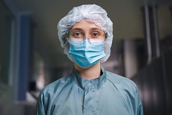Healthcare worker in full PPE