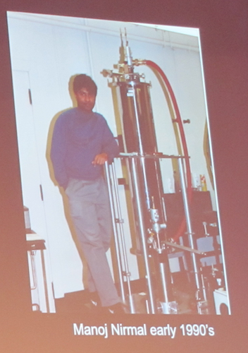 Manoj Nirmal shown in his lab.
