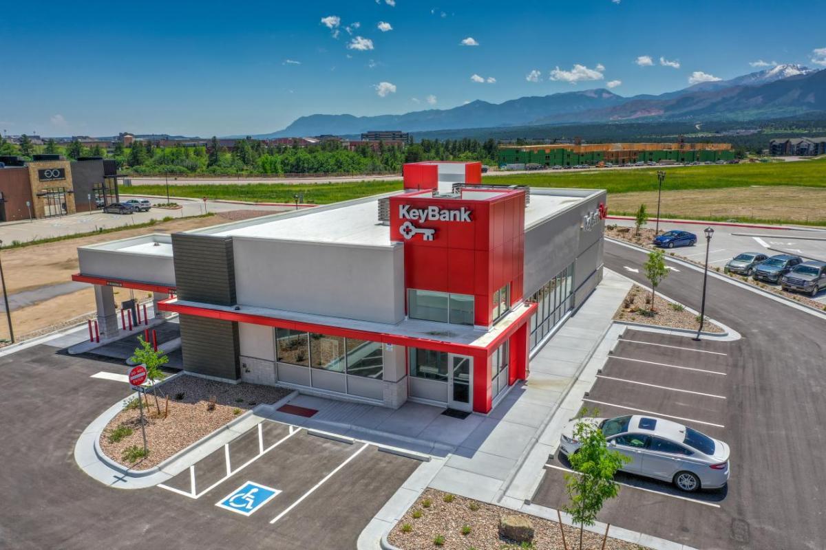 KeyBank branch, Northgate, Colorado Springs, Colorado. Artist rendering of the branch.