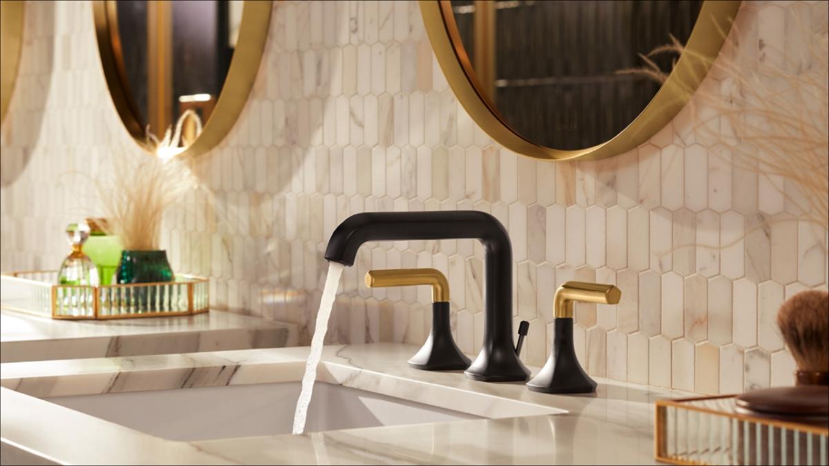 Occasion bathroom faucet and sink