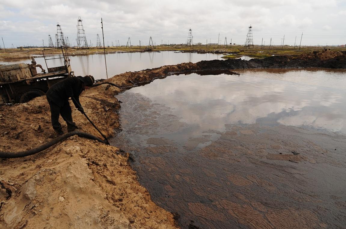 Oil field spill