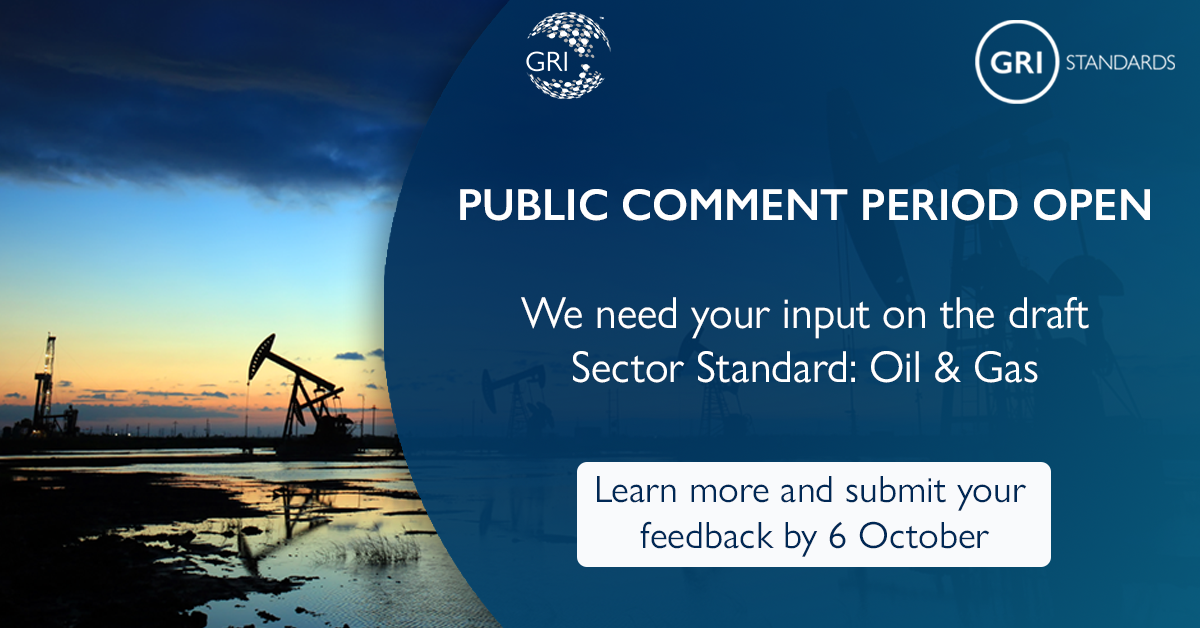 Consultation underway by Global Reporting Initiative (GRI) on new Oil & Gas Standard