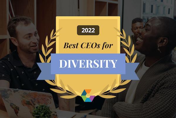 Comparably logo with text "2022 Best CEOs for Diversity" 
