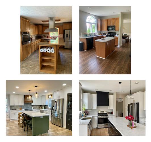 Collage of completed projects in homes by Brandon.