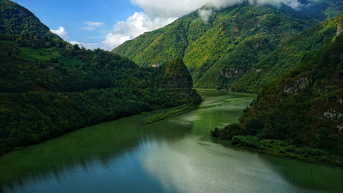 River and mountains