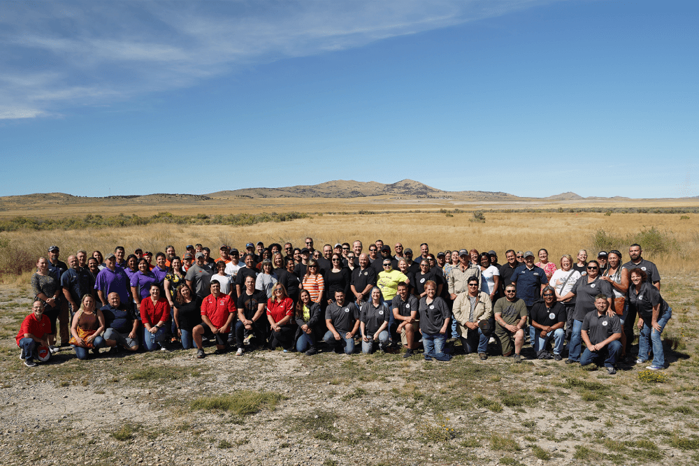 group of native Americans in desert