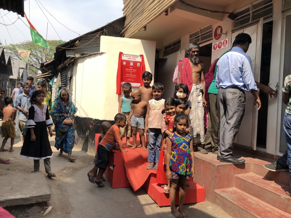 PHOTO: Bhumijo community toilet facility (queuing), Bangladesh. Credit: Toilet Board Coalition 2022