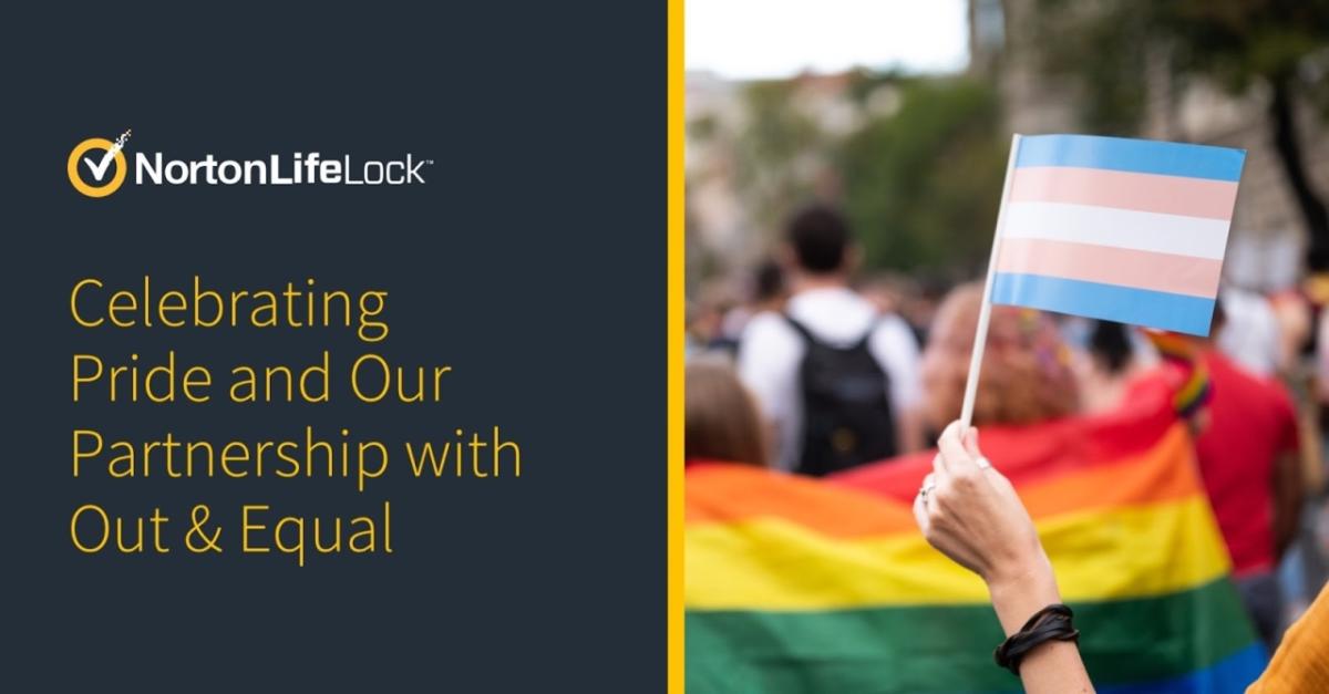 Text: Celebrating Pride and Our Partnership with Out & Equal