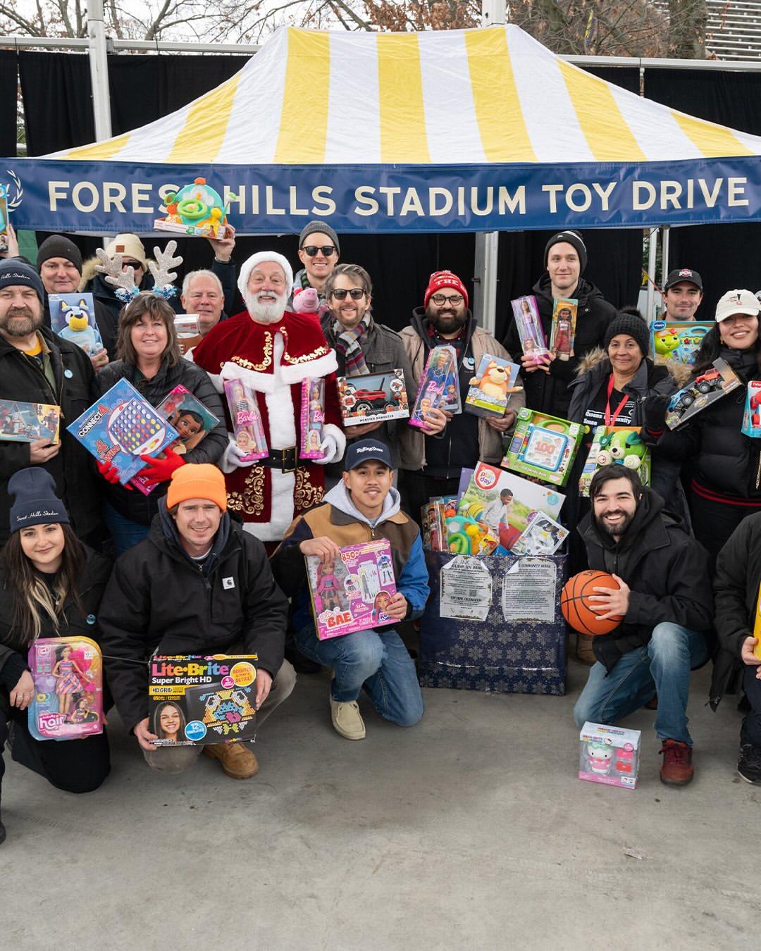 AEG's Forest Hills Stadium hosted its annual toy drive.