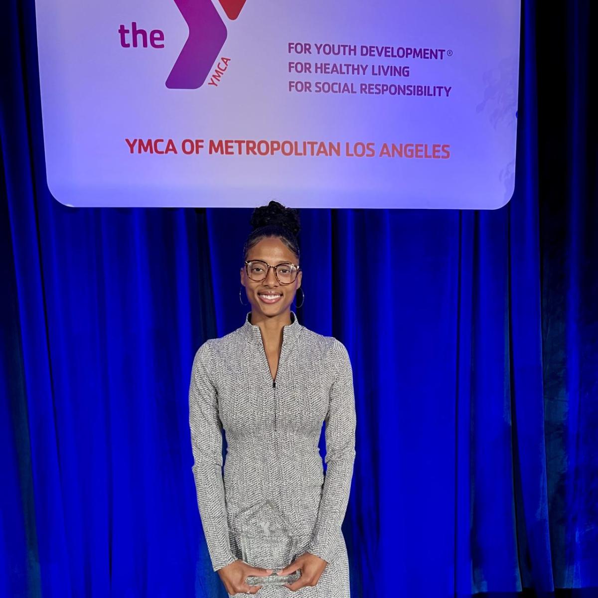 LA Kings Blake Bolden honored by YMCA of Metropolitan Los Angeles with 2023 Human Dignity Award at 52nd Annual Martin Luther King, Jr. Brotherhood Breakfast.