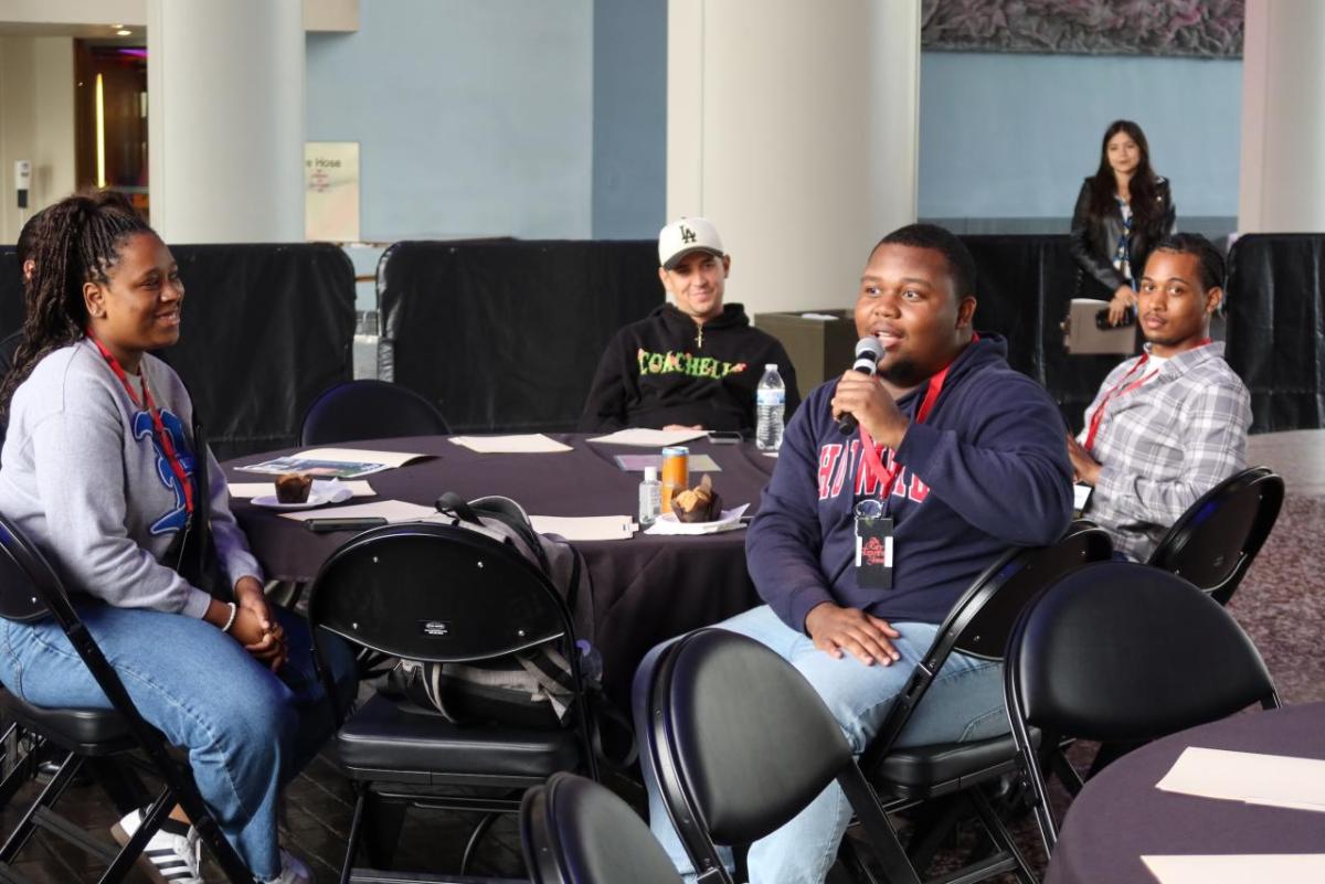 Students had the chance to ask the panelists questions.