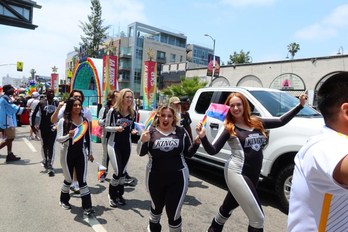 LA Kings Ice Crew participated  in the parade.
