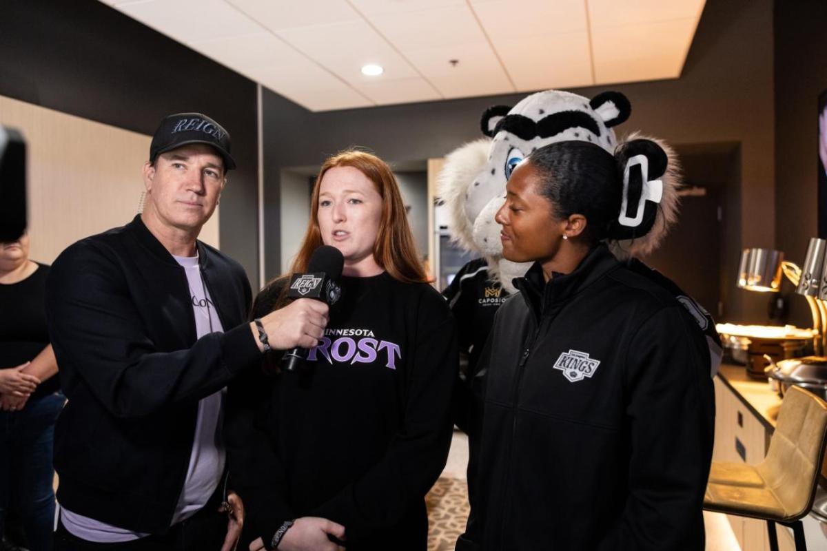 Minnesota Frost forward Dominique Petrie interviewed by Reign Host