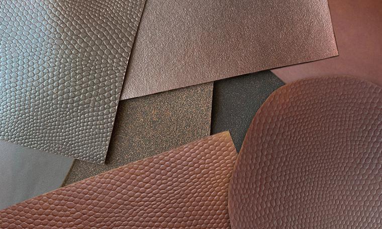 From PLHyde – a fully sustainable, zero plastic, bespoke plant-based leather material made from upcycled fruit and vegetables.