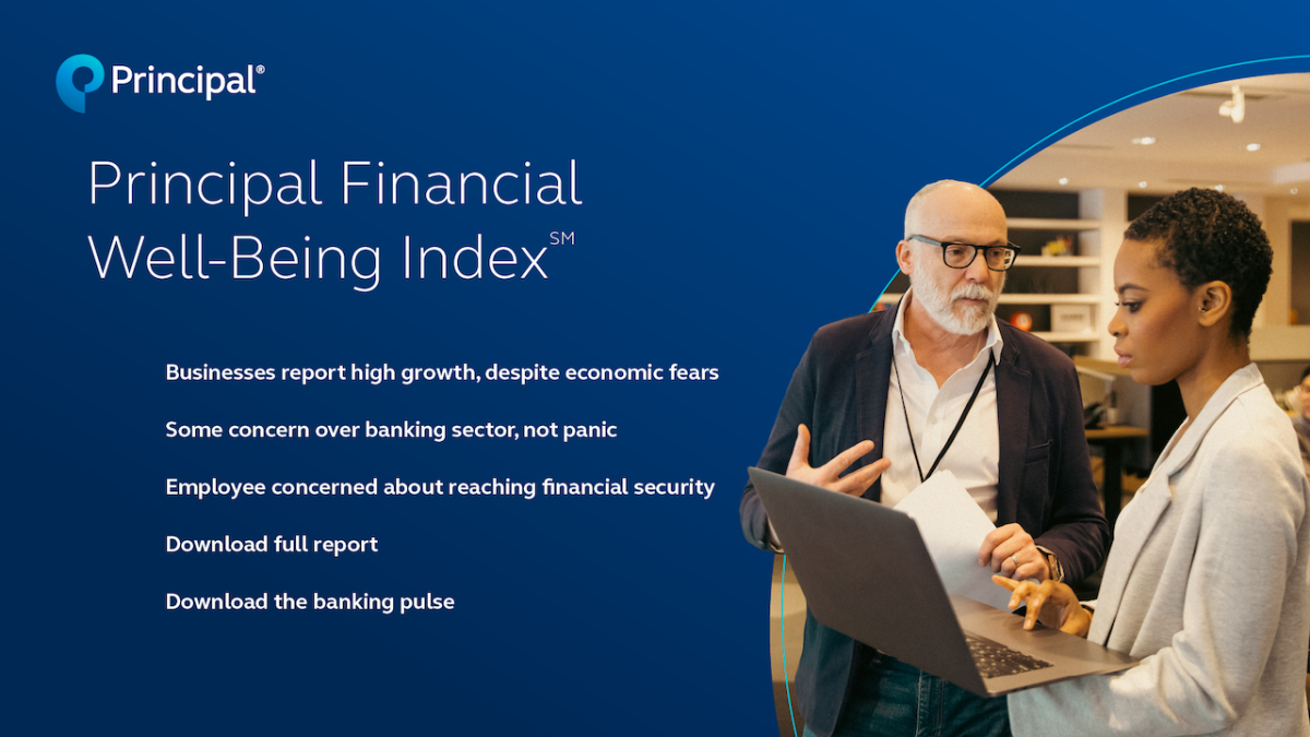 Principal Financial Well Being Index: Man speaking with a woman.