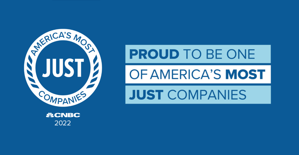 Proud to be one of America's MOST JUST companies logo