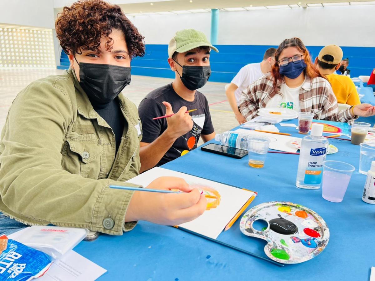 Creative Arts with young people at Youth Club in Puerto Rico