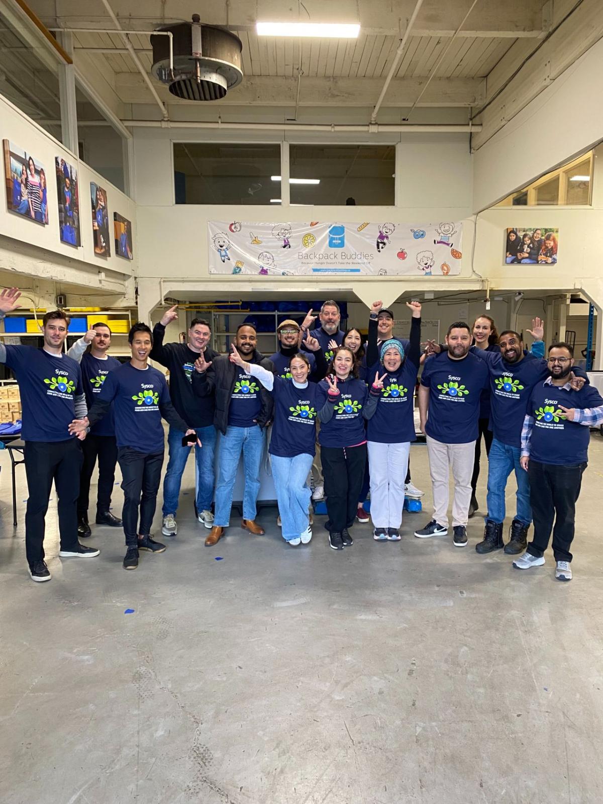 Group photo of Sysco volunteers