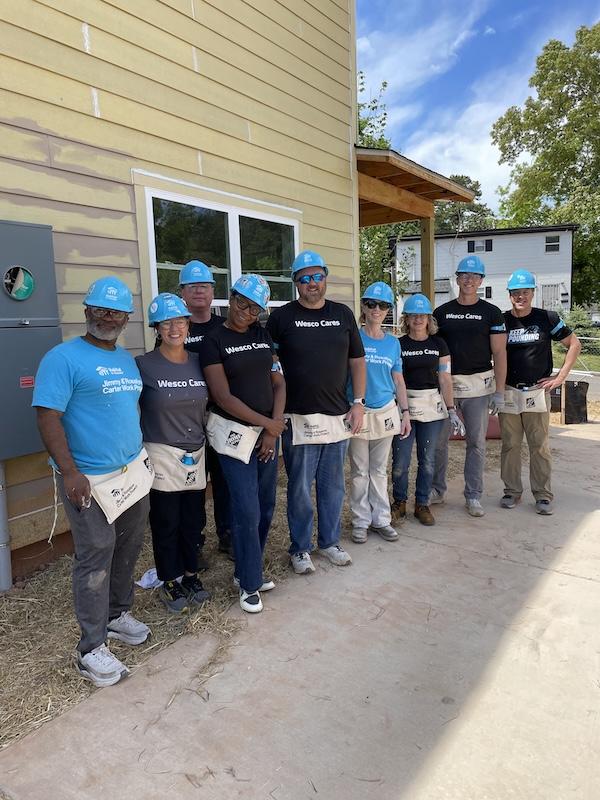 Wesco volunteers shown at the worksite.