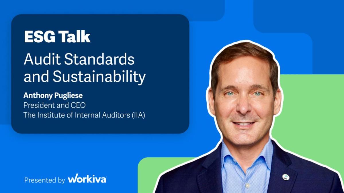 ESG Talk: Audit Standards and Sustainability with Anthony Pugliese, President and CEO, The Institute of Internal Auditors.