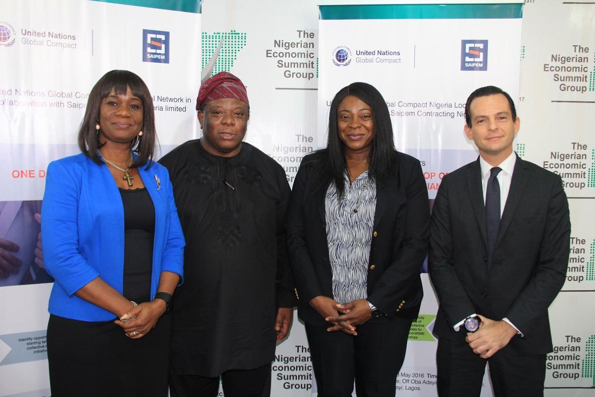 Saipem and the United Nations Global Compact Nigeria in a joint effort for the dissemination of a culture of ethics and business integrity. Image courtesy of Saipem.