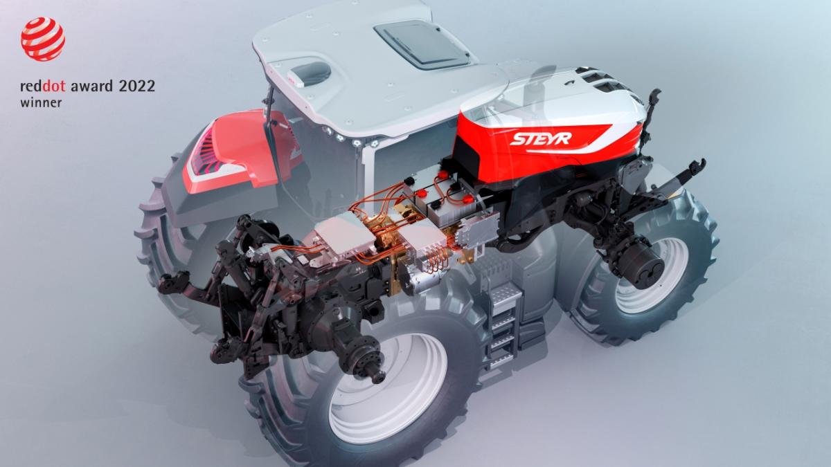 The Red Dot Design Award winning STEYR Hybrid Drivetrain Konzept