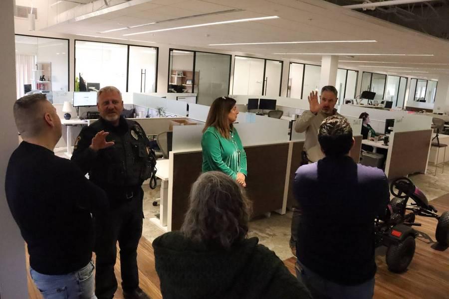 people meeting in an office