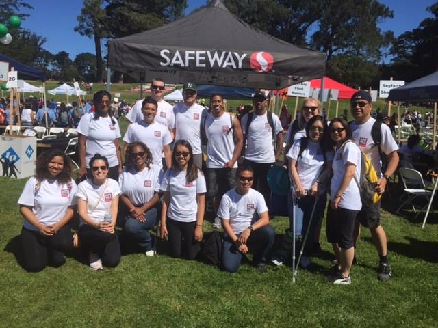 Safeway Aids walk team.