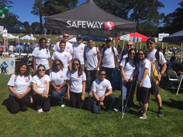 Safeway's volunteers at the AIDS Walk in San Francisco in July Safeway Aids walk team.