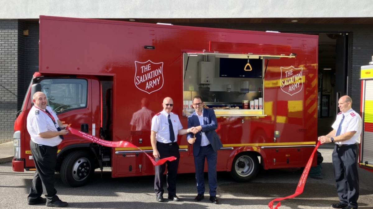 A red Incident Response Unit for The Salvation Army