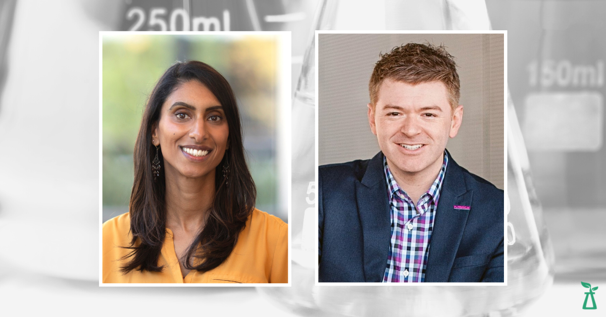 My Green Lab's new board members Dr. Sapna E. Thottathil, PhD, and Jeffrey Whitford, MBA.