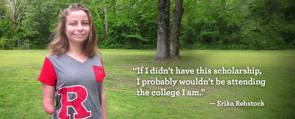 Erika Rebstock and 37 other students are attending college this year with help from the Wells Fargo Scholarship Program for People with Disabilities