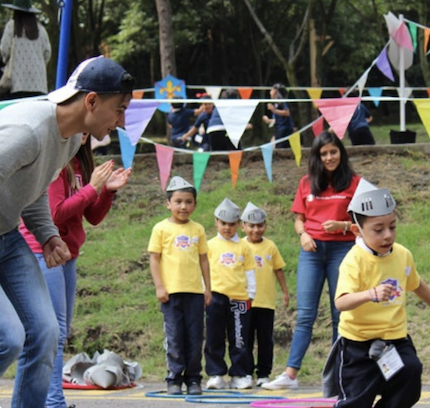 Children participating in outdoor sport