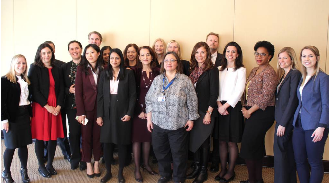 2018 Class of Encore! fellows at Barclays Investment Bank's headquarters in New York City.