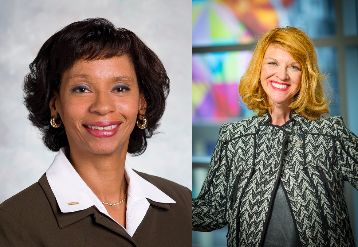 Dr. Monica Posey, president of Cincinnati State, and Heidi Jark, senior vice president and managing director, Foundation Office at Fifth Third Bank