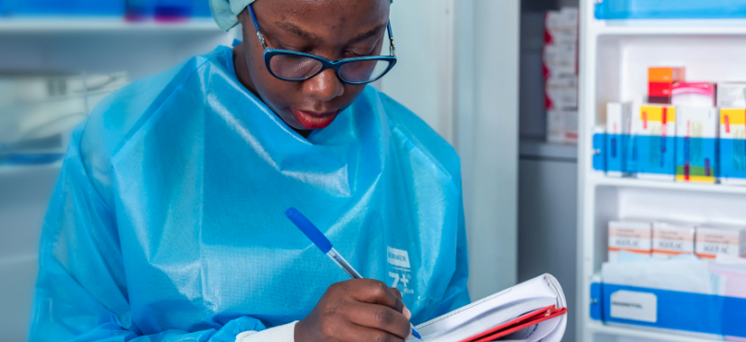 A Global Hope program pharmacy in Uganda to which Teva donates medicines " "