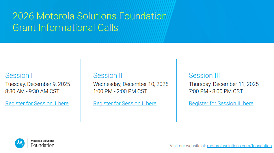 Motorola Solutions Foundation Launches 2026 Annual Grants Program