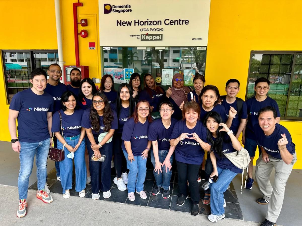 Nielsen volunteers in Singapore shown in the New Horizon Centre.