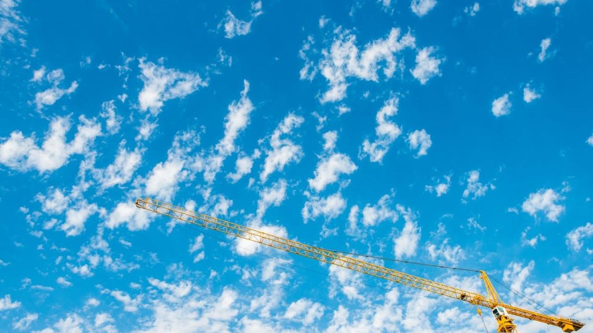 Crane in the sky