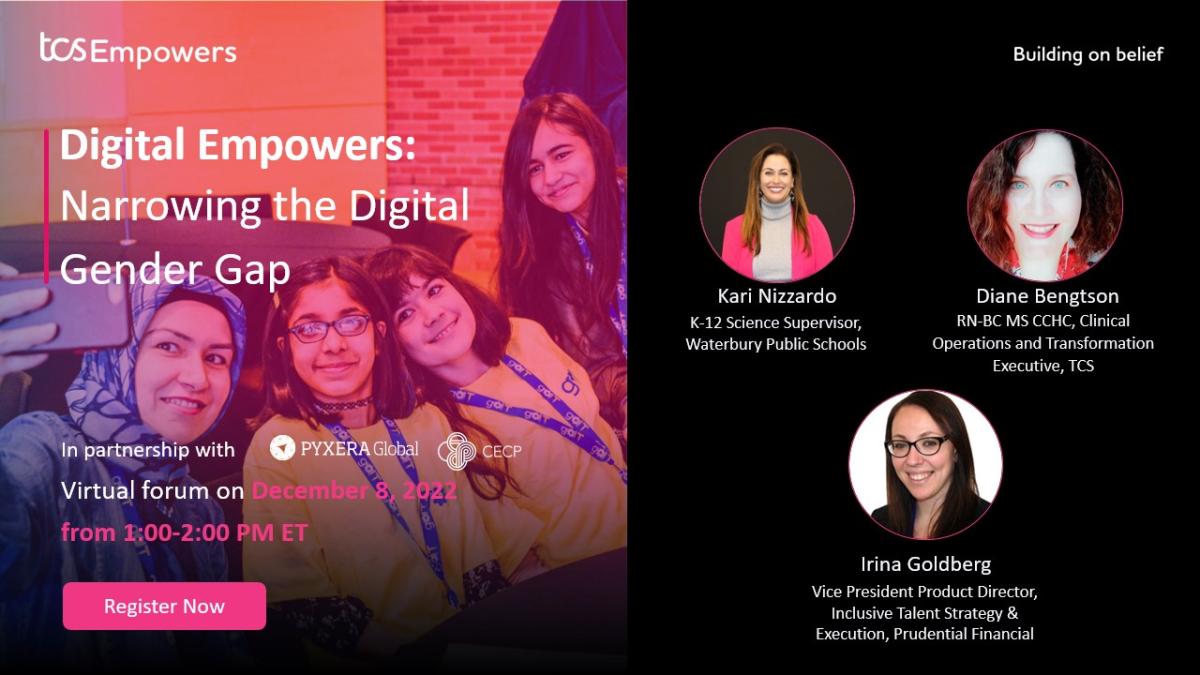 Digital Empowers: Narrowing the Digital Gender Gap event infographic