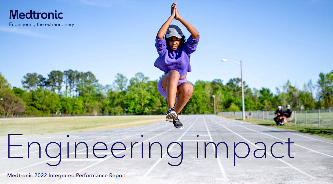 person jumping with 'Engineering impact'