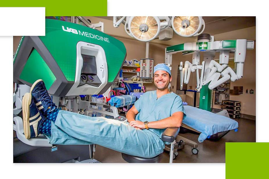 Dr. Jeffrey Nix with feet up in a medical setting