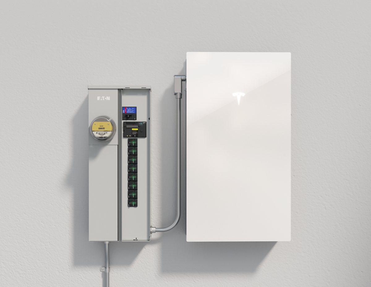 Eaton announces planned collaboration with Tesla streamlining new and retrofit home energy storage deployments. Eaton announces planned collaboration with Tesla streamlining new and retrofit home energy storage deployments.
