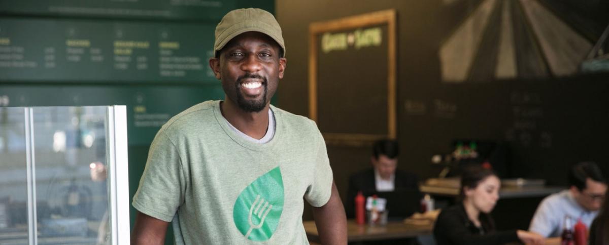 Chef GW Chew founded The Veg Hub restaurant in 2016 to help the people in his community learn how to create their own plant-based foods. Photo credit: Something Better Foods Inc.