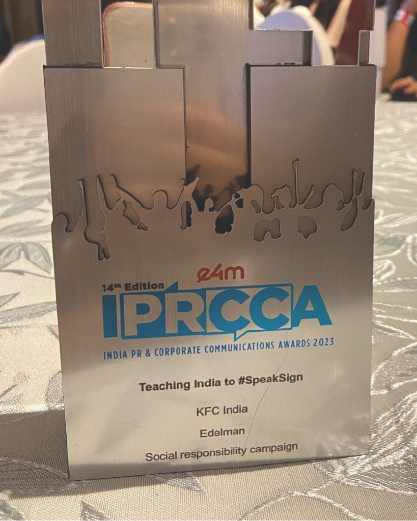 IPRCCA award for KFC India