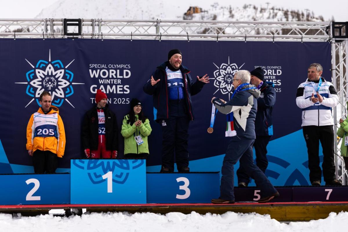 Winter Special Olympics Winners Podium